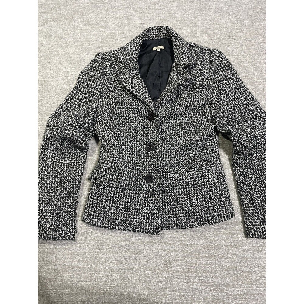 SASHIMI Blazer Womenโs Medium Short Jacket Wool Gray